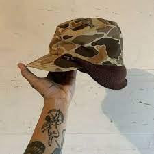 Gore Tex Fabric Thinsulate Camouflage Ear Flap Hat Vintage Outdoor Hunting Cap Goretex Thinsulate Camouflage Camo E Ear Flap Hats Ear Flap Gore Tex Fabric