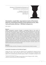 Pdf Schumpeter Joseph Alois 1939 Business Cycles A Theoretical Historical And Statistical Analysis Of The Capitalist Process