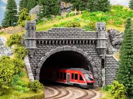 2 pcs, 14 x 10,5 cm. Noch Modelleisenbahnzubehor Tunnel Portal 2 Gleisig 21 5 X 17 5 Cm Gunstig Kaufen