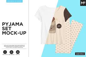 Download Pyjama Set Mock Up Psd Mockup Free Mockups On Yellow Images PSD Mockup Templates