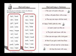 Esl Phonics Lesson Short O And Long O Word List And Sentences Youtube