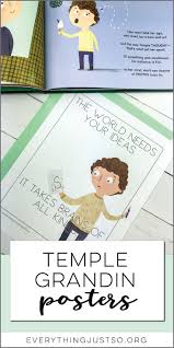 Temple Grandin Inspirational Posters Encourage Students To Celebrate Their Differen Thinking In Pictures Inspirational Classroom Quotes Student Encouragement