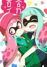 Splatoon squid yuri blue and orange. Yuri Squids Splatoon Edbaby Golther Comics Art Street