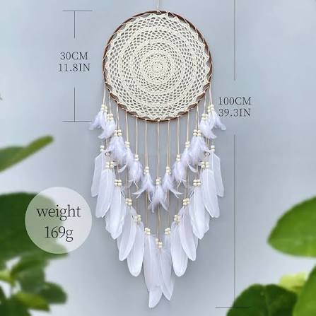 Amazon.com: Malicosmile Large White Dream Catcher, Handmade Big Dream  Catchers for Bedroom Wall Hanging Wedding Party Decor with a Greeting Card  Gift (11.8 Inches in Diameter) : Home & Kitchen