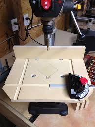 Built A Bigger And Better Drill Press Table Drill Press Table Woodworking Woodworking Projects