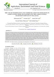 Analysis of airborne hyperspectral image using vegetation indices, red edge position and continuum removal for detection of ganoderma disease in oil palm. Pdf The Use Of Information And Communication Technologies In Agricultural Risk Management By The Agricultural Extension Services In Malaysia