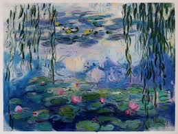 This is an original oil painting with beautiful water lilies in pond. Water Lilies 1916 19 Claude Monet Paintings