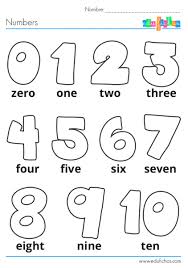 Numeros En Ingles Para Colorear Del 1 Al 20 Numeros En Ingles Ingles Basico Para Ninos Ingles Para Preescolar