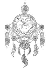 These adult coloring books aren't just entertaining, here are some of the best dreamcatcher designs to help alleviate stress from then job. Heart Shape Dream Catcher With Beautiful Feathers For Coloring Book For Adult Wedding Invitation And Valentine S Card Stock Vector Illustration Of Drawn Cultures 83541168