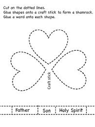 Includes a printed card about the holy trinity: Saint Patrick Book And Holy Trinity Shamrock By Miss P S Prek Pups