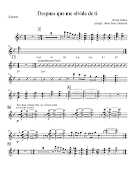 Hasta que me olvides = until (the day) you forget about me (when you don't think about me anymore). Despues Que Me Olvide De Ti Guitar Part Ocio