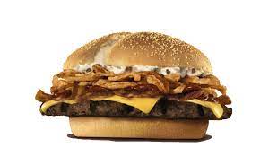 Burger king has brought back their steakhouse king burger, featuring their flame grilled beef patties, crispy onions, bacon and special steakhouse sauce. Burger King Unveils Whopper Bar