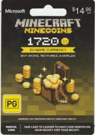I have bought the game, i got the purchase comp. Gift Card Minecoins 1720 Microsoft Australia Minecraft Col Au Micro Mine 001 1720