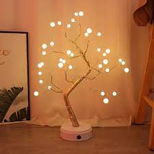 108 Led Usb 3d Table Lamp Copper Wire Christmas Fire Tree Etsy Fairy Lights In Trees Tree Lamp Fairy Lights