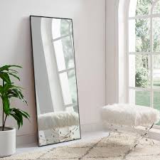 Enjoy free shipping on a new large floor mirror over $35. Suzhou 703 Network Techn Modern Metal Large Full Length Floor Mirror Leaning Or Hanging In Living Room Home Depot