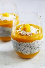 Mango Coconut Chia Pudding Recette En 2020 Recette Chia Recette Alimentation