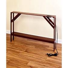 Skinny Sofa Table With Outlet For Phones And Laptops Modern Accent Table Walmart Com In 2020 Diy Sofa Table Behind Sofa Table Sofa Side Table