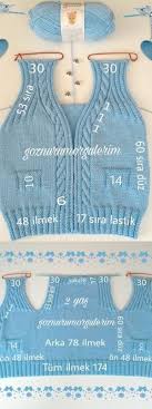 Sayilariyla Orgu Bebek Yelek Modelleri Baby Knitting Patterns Orgu Modelleri Bebek Yelek