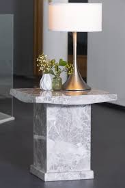 30 diameter x 102 height cm materials: Buy Urban Deco Turin Grey Marble Lamp Table The Furn Shop