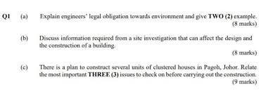 The payment of punitive damages that are owed as a result of wrongdoing or neglect. Q1 A Explain Engineers Legal Obligation Towards Chegg Com