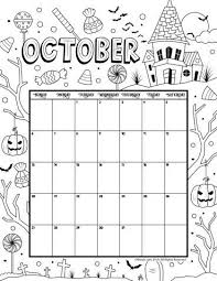 October 2019 Coloring Calendar Woo Jr Kids Activities In 2020 Kids Calendar Coloring Calendar Printable Calendar Pages