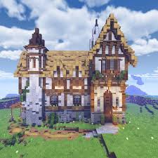 Grabcraft a classic and cosy castle with all the medieval trimmings, including flags, torches, hidden rooms, and lots of dusty old tomes. The Medieval Mansion Minecraftbuilds In 2021 Minecraft Medieval Minecraft City Minecraft Houses