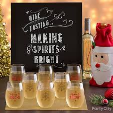 Grab your friends, family, a few bottles, and get ready to drink some wine! Holiday Wine And Mini Tasting Party Party City