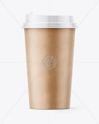 Download Kraft Paper Coffee Cup Mockup Front View In Cup Bowl Mockups On Yellow Images Object Mockups Yellowimages Mockups