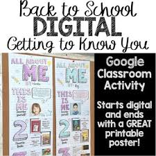All About Me Digital Poster For Google Classroom Perfect For Back To School Classroom Google Classroom All About Me Poster