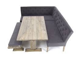 Pick a printed fabric that contrasts the wall color to add more interest to. Sabina Table Corner Bench Bench