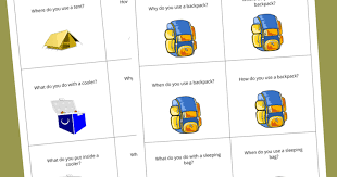 And should i wear a bandai. Free Printable Camping Themed Wh Question Cards And Next Comes L Hyperlexia Resources