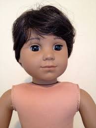 Customized Ag Boy Doll Tan Skin Dark Brown Hair Brown Eyes Brown Hair Brown Eyes American Girl Doll Hairstyles Medium Natural Hair Styles
