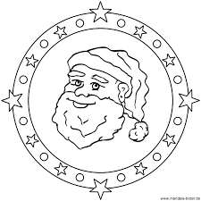Weihnachtsmann Als Mandala Ausmalbild Oder Window Color Vorlag