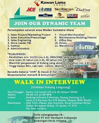 Kmrn ane udah interview psikotest sama introduction gitu. Lowongan Kerja Medan Di Pt Ace Hardware Medan Walk In Interview Poskerjamedan Com