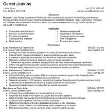 Facility Maintenance Resume Get Free Resume Templates Facilities Maintenance Resume Resume Templates