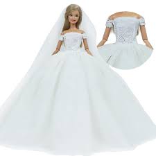 More often than not, though, you will hear claims that brides wear white because it's tradition. Luxury High Quality Doll Dress For Barbie Doll Dancing Party Bride Wear White Gown Lace Veil Clothes 12 Doll Accessories Toy Dolls Accessories Aliexpress