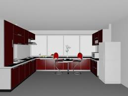 Conception de cuisine 3d disponible pour ikea ici. Red Color U Shape Kitchen Design Free 3d Model Max Vray Open3dmodel 198563