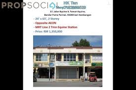 Aeon taman equine aeon maxvalu prime in sunway velocity. Shop For Sale In Equator Equine Park By Hk Tan Propsocial