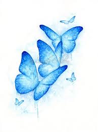Blue Butterfly Print Butterflies Print Watercolor Butterfly Etsy Butterfly Watercolor Butterfly Illustration Butterfly Art