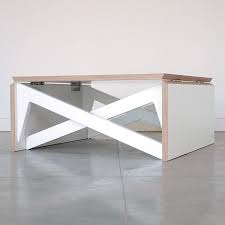 White handcrafted carved folding accent coffee table, 18 x 18 x 18 inches decor. Mk1 Transforming Coffee Table Wood Duffy London Coffee Table Wood Coffee Table Decorating Coffee Tables