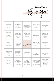 Zoom Party Bingo In 2020 Games For Moms Bingo Friend Bingo