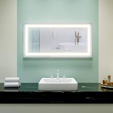 60 zoll bad eitelkeit mit make up bereich waschbecken eitelkeit. Elegant Frameless Makeup Bathroom Mirror 48 In W X 24 In H Vanity Mirror With Lights Mounted Led Anti Fog Mirror With Clock Display Touch Control Adjustable Brightness Warm White Buy Online In