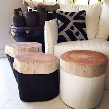 Pin By Wild Wood On Monochrome Home Log Side Table Painted Table Log Stools
