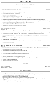 In this chapter, the risk assessment methodology applied to animal cell cultures. Scientist Molecular Biology Resume Sample Mintresume