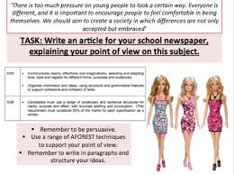 It encourages learners to improve their language in a personalised way and helps them to interact in english in real life situations rather than just learning. Language Paper 2 Question 5 Body Image Teaching Resources