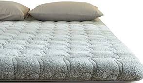 Reversible Mattress Topper Thick Foldable 5cm Flannel Tatami Mattress Breathable Student Dorm Floor Mat Gray 150x200x5 In 2020 Grey Floor Mat Mattress Mattress Topper