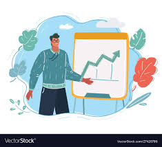 Man With A Flip Chart Show Presentation