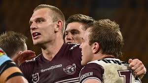 Thomas trbojevic, also known by the nickname of tommy turbo, is an australian professional rugby league footballer who plays as a fullback. Manly Warringah Sea Eagles Vs Cronulla Sutherland Sharks Final Score Nrl Star Tom Trbojevic Guides Manly To Win Herald Sun