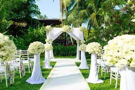 Take A Look At This All White Garden Wedding Venue At Anantara Bophut Koh Samui Resort Spa Thailand Garden Wedding Venue Garden Wedding Wedding