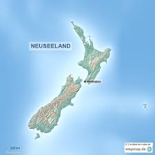 Im südpazifik liegen die inseln des landes neuseeland. Stepmap Physische Landkarte Von Neuseeland Landkarte Fur Neuseeland